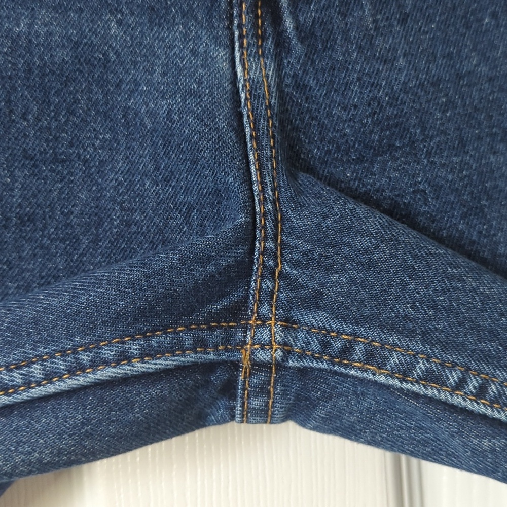 Levi's 90's Vintage 550 Dark Wash High Rise Relaxed Fit Tapered Leg Mom Jeans 18 - Picture 12 of 15